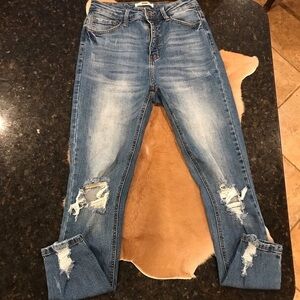 Dogma Medium Wash Distressed High Wasited Jeans 7